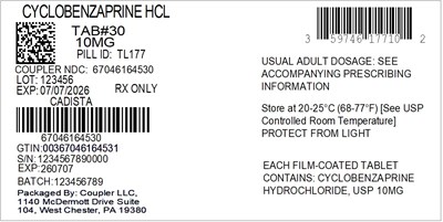 Label (59746 177 10 Cyclobenzaprine 10mg 67046 1645 30)